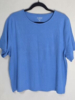 J. Crew Women's Bright Blue Short Sleeve Crewneck Tee